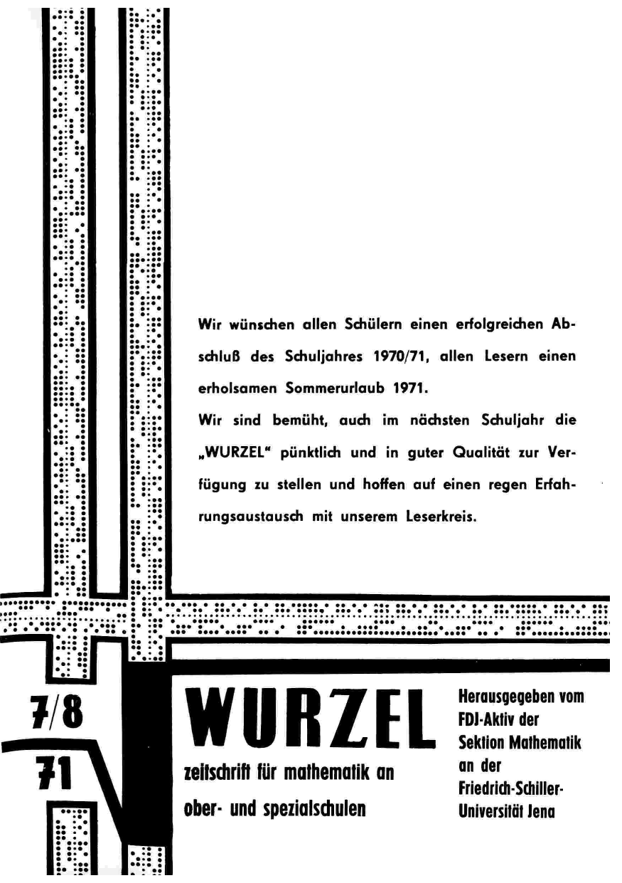 Die Wurzel Juli/August 1971