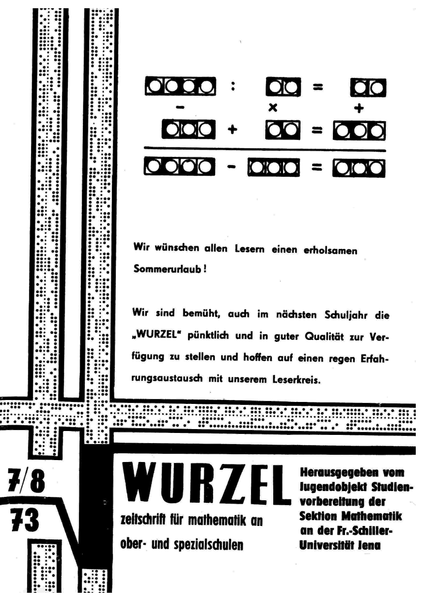 Die Wurzel Juli/August 1973