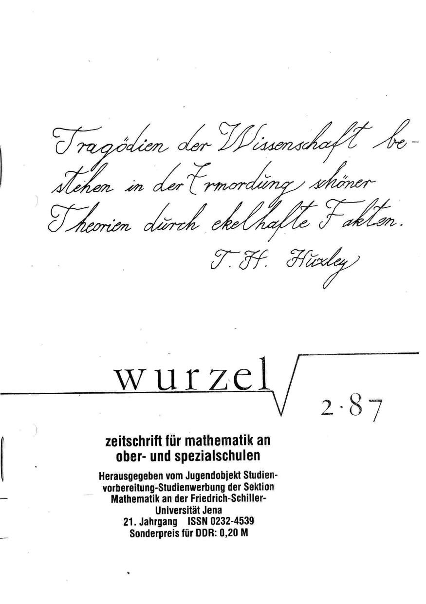 Die Wurzel Februar 1987