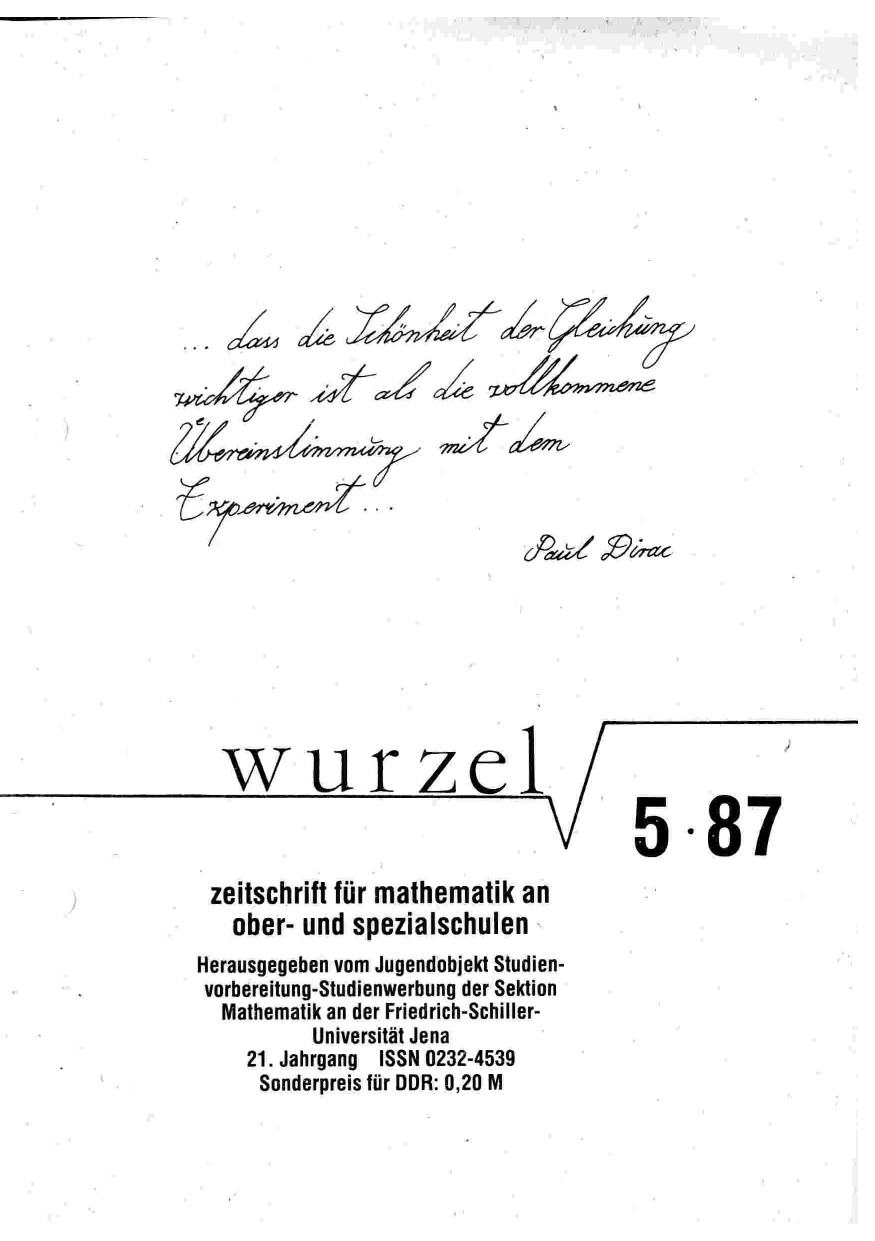 Die Wurzel Mai 1987