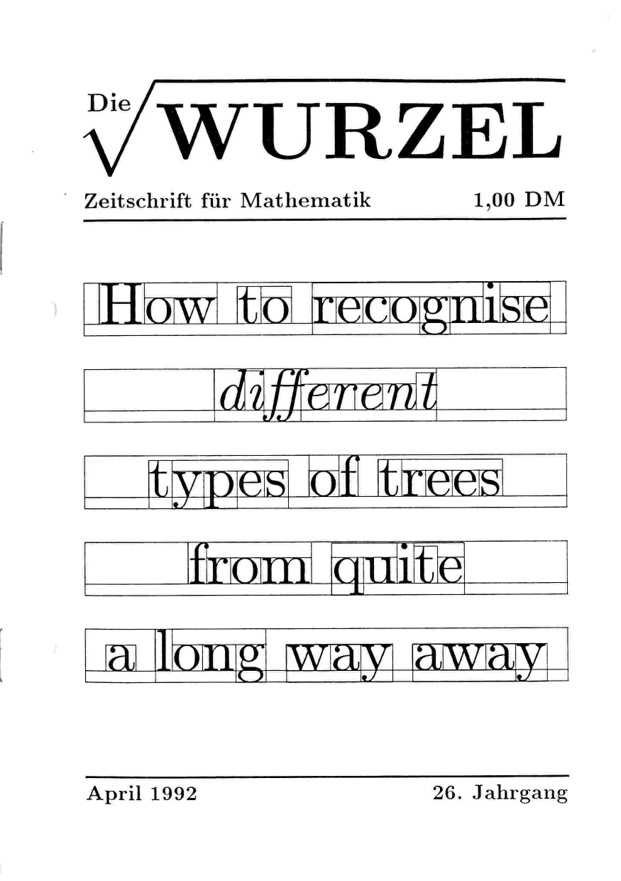 Die Wurzel April 1992