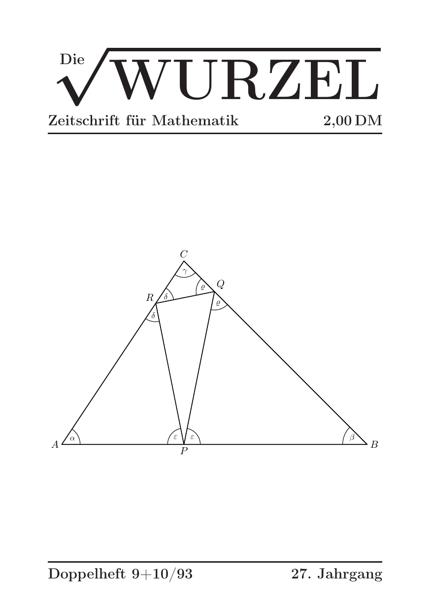 Die Wurzel September/Oktober 1993