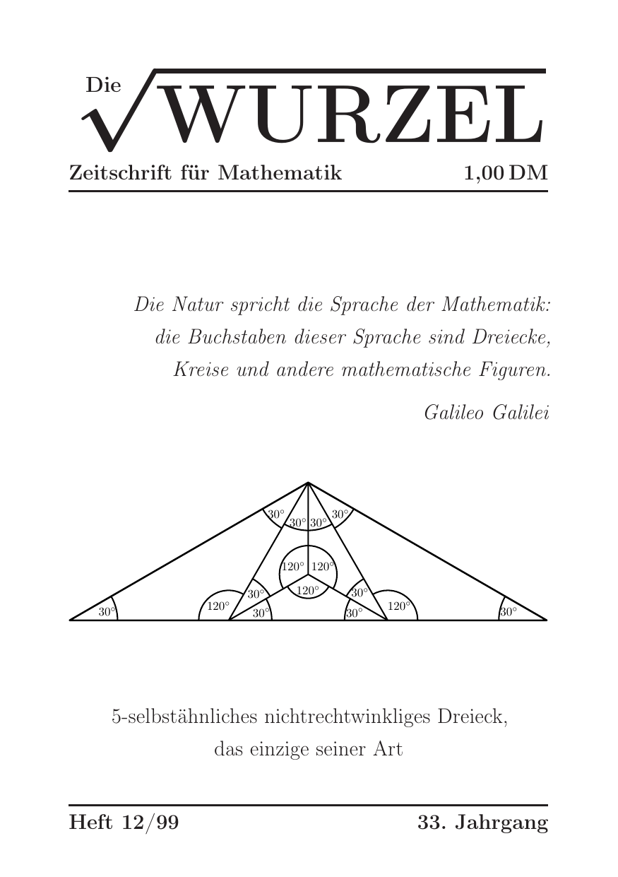 Die Wurzel Dezember 1999